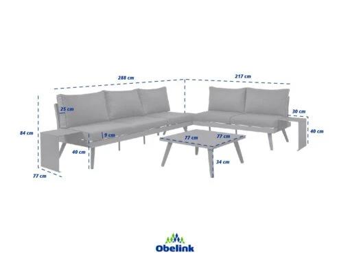 Outdoor Feelings Angolo Loungeset -Makita Verkoopwinkel angolo afmetingen ecommerce 7cac